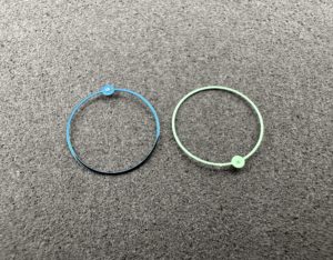 Thermal bluing Beaubleu circular minute and hour hands